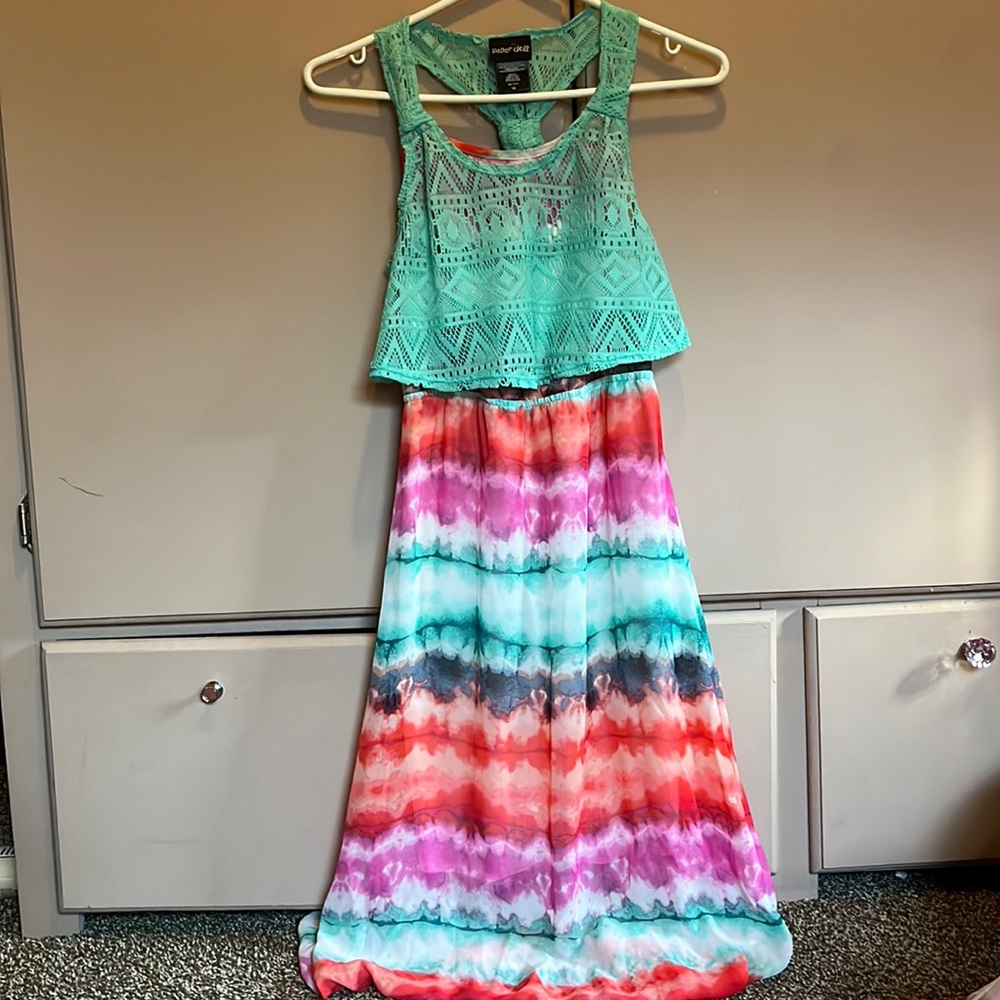 Colorful girls maxi dress